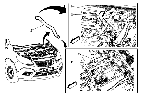 Fig. 56: Heater Outlet Hose (2H0)