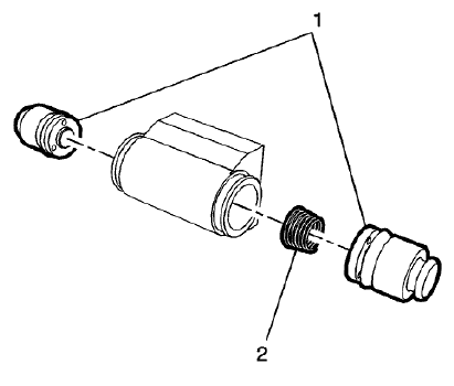 Fig. 54: Brake Cylinder Pistons And Spring