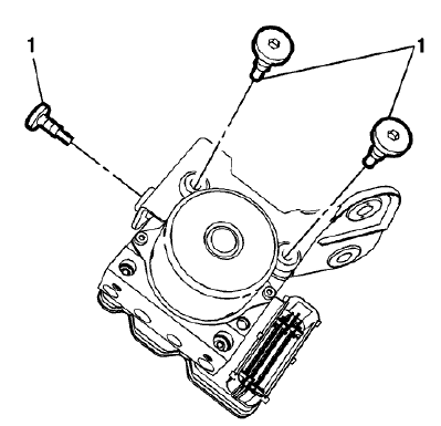 Fig. 25: Brake Pressure Modulator Valve Bolts