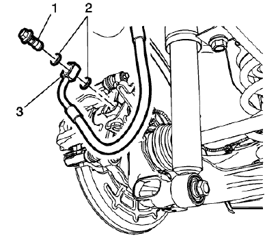 Fig. 32: Brake Hose Fitting Bolt