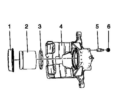 Fig. 35: Exploded View Of Brake Caliper