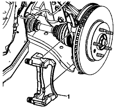 Fig. 44: Brake Caliper Bracket
