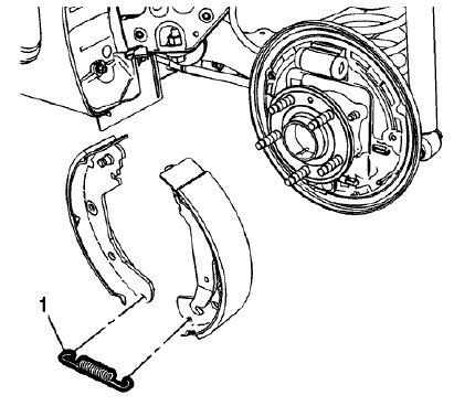 Fig. 33: Lower Brake Shoe Return Spring