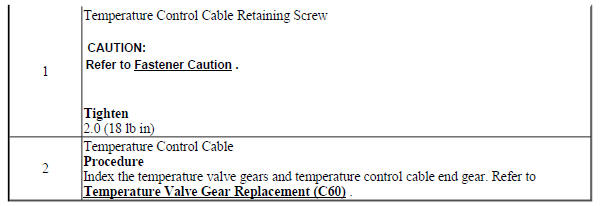 Temperature Control Cable Replacement (C60)