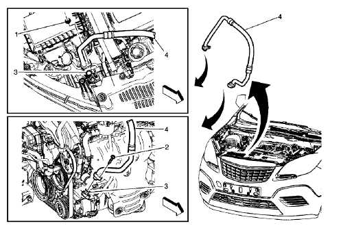 Fig. 15: Air Conditioning Compressor Hose