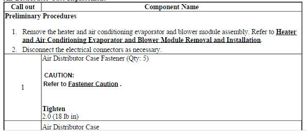 Air Distributor Case Replacement