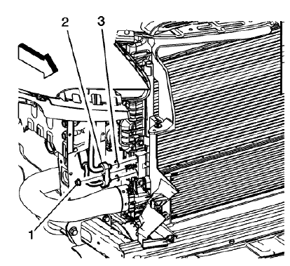 Fig. 21: Air Conditioning Condenser Hose Assembly