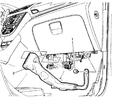 Fig. 80: Floor Front Air Outlet Duct - Right Side