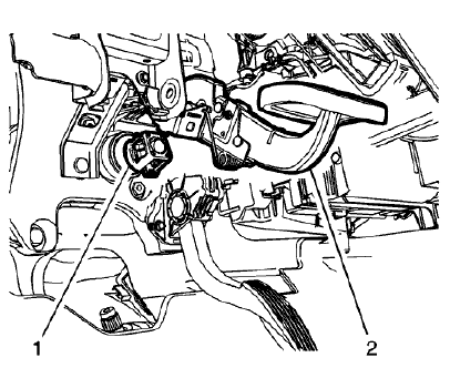 Fig. 166: Brake Booster Pushrod And Brake Pedal