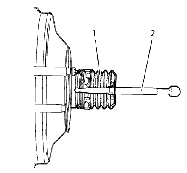 Fig. 9: Inspecting Brake Pedal Pushrod