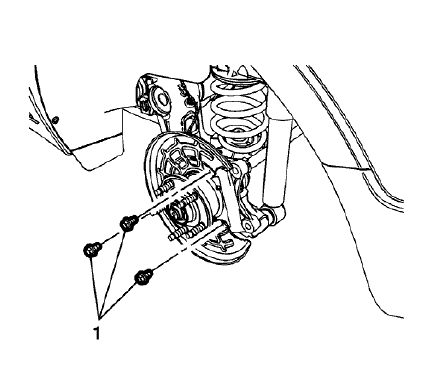 Fig. 76: Rear Brake Shield Bolts