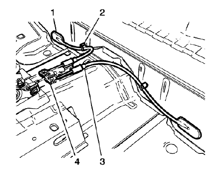 Fig. 50: Parking Brake Cable Components