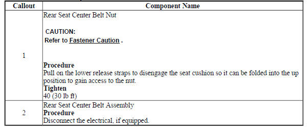 Rear Seat Center Belt Replacement