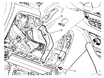 Fig. 7: Instrument Panel Knee Bolster Outer Bracket
