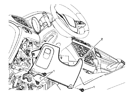 Fig. 8: Instrument Panel Knee Bolster