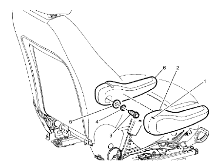 Fig. 8: Front Seat Armrest And Components