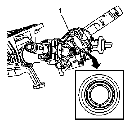 Fig. 21: Steering Shaft Centering Mark